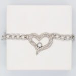 CDAJ002 Cadena decorativa corazón perla Niquel
