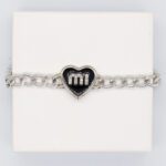 CDAJ005 Cadena decorativa corazón mi Níquel