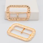 EHJ010 Herraje Hebilla Pasador Texturizado Dorado