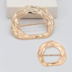 EHJ009 Herraje Hebilla Pasador Irregular Dorado