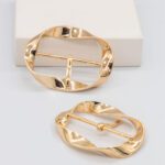 EHJ022 Herraje Hebillas pasador irregular dorado