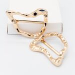 F-A0015 Herraje Hebilla Pasador Irregular Dorado